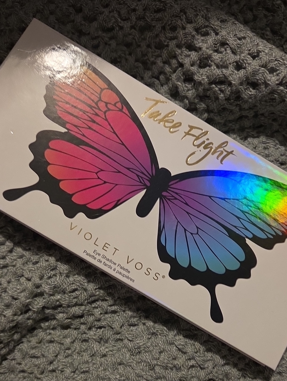 Violet Voss Butterfly Gradient Eyeshadow Palette — Pink & Blue Holographic Art